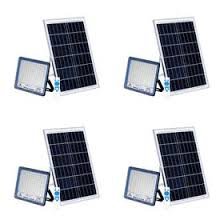 Ecomlight-400W Solar Powered LED Flood Light With Panel & Remote - 4 Pack