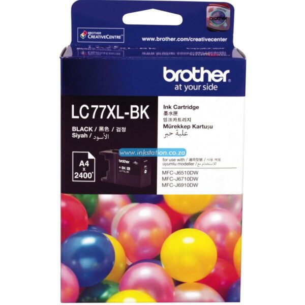 Brother LC77XL-BK High-Yield Black Ink Cartridge for MFC-J6510DW, MFC-J6710DW, MFC-J6910DW - Original
